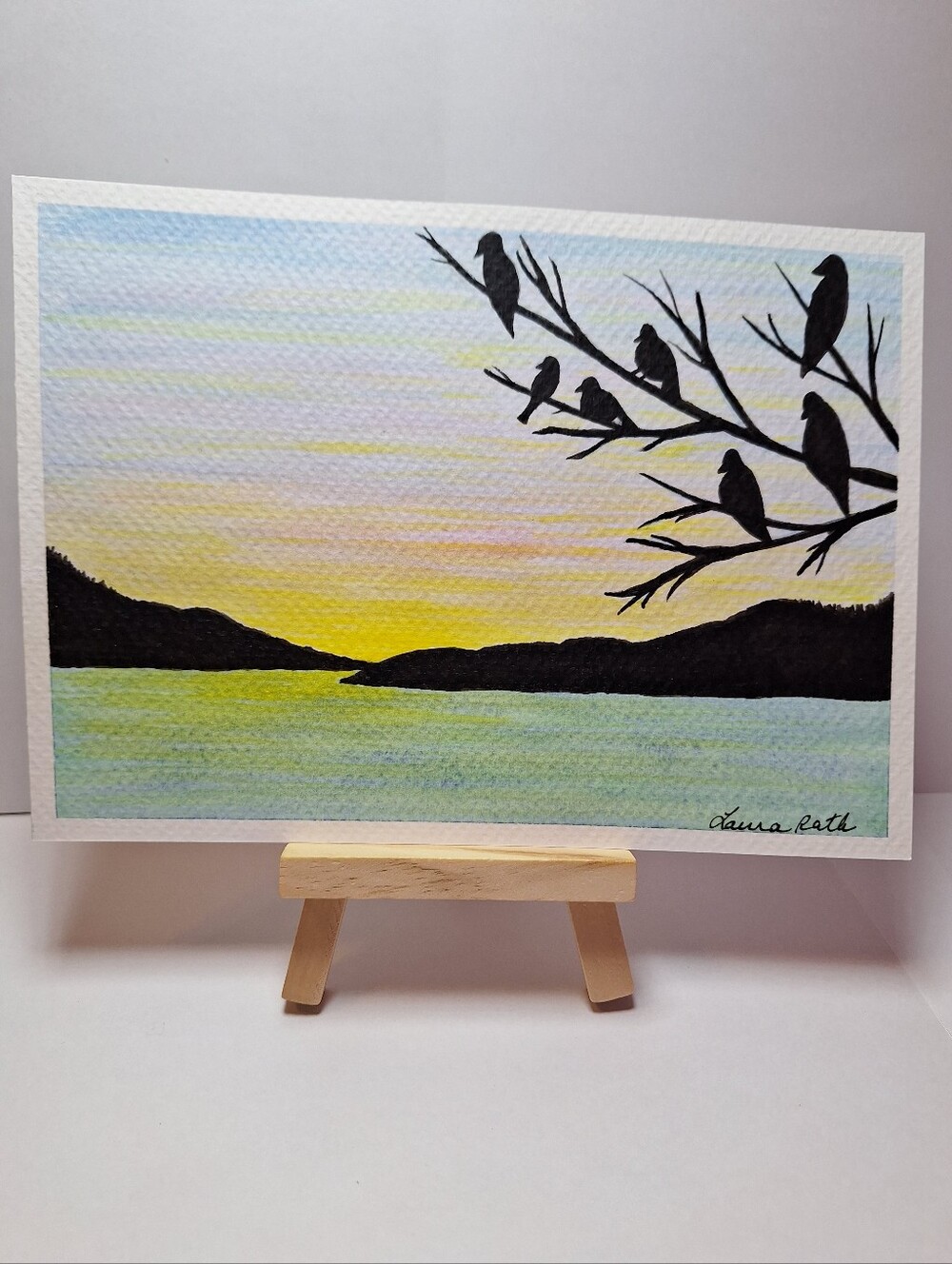 "The Isles" Hand-painted gouache painting - Picture 2 of 11